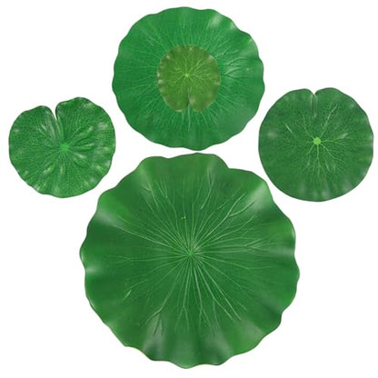 5pcs Simulation Lotus-Leaves Floating Decor Vivid Artificial Lily Pads for Aquarium Garden Decoration Material for Fish Shade Event Display