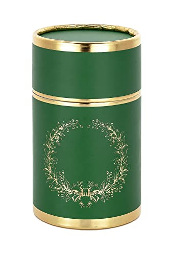 ihvan online Muslim Prayer Rug and Prayer Beads with Elegant Design Cylinder Gift Box, Janamaz, Soft Sajadah, Islamic Gifts Set, Portable Prayers Carpet Mat, Taffeta Fabric, Green - color: Green