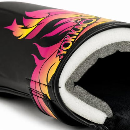YOKKAO Microfiber Shin Guards - A-Grade Thai Microfiber | Multi-Layer Foam | Single-Shell Wrap | Produced at YOKKAO Factory, Thailand | S-L - color: Black Flame, size: Large