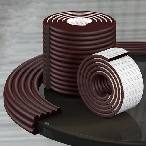 Edge Protector for Baby, Corner Protector for Baby | Soft Foam Furniture Edge Bumper Guards, Desk Edge Cushion, Baby Proofing Corner Protector for Table, 6.5ft Brown - color: Brown, size: 200cmX8cmX0.8cm