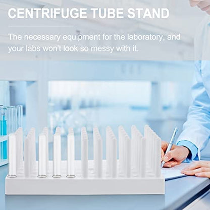 ULTECHNOVO 1pc White Plastic Microcentrifuge Tube Holder Test Tube Dryer Drying Rack for Centerfuge Tubes Laboratory Use