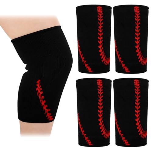4 Pcs Baseball Sliding Knee Pad for Man Softball Baseball Sliding Mat Built in Thick Foam for Leg Sports for Wrestling Volleyball