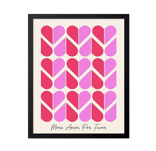 Poster Master Hearts Print - More Amor Por Favor Poster - Valentine's Day & Love Art - Gift for Couples - Trendy & Pop Art - Romantic Office, Living Room or Bedroom Decor - 8x10 UNFRAMED Wall Art - color: Style-10, size: 8"L x 10"W