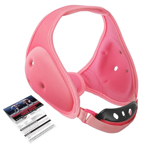 Trymaker Wrestling Headgear, Head Gear with Chin Cup, Sorf Ear Guard for Men, MMA, Jiu-Jitsu (for Users Aged 12+) - size: M (18 1/2" - 21 1/4"), style: Pink