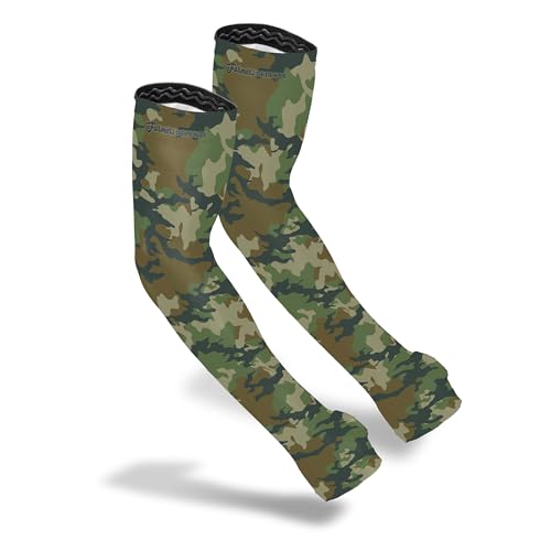 FARMER'S DEFENSE Gardening Arm Sleeves|UV Cooling Protective Sleeve Women & Men|Anti-Scratch Cover Sun UPF Outdoor Protection - Green Camo - XS - color: Green Camo, size: X-Small