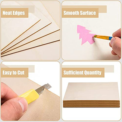 12 Pack 12 x 12 x 1/16 Inch-2 mm Thick Basswood Sheets for Crafts Unfinished Plywood Sheet Square Craft Wood Sheet Boards for DIY Projects, Architecture Models, Engraving, Wood Burning, Staining - size: 12 x 12 inch