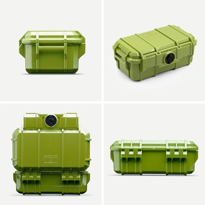 Evergreen 57 Waterproof Dry Box Protective Case - Travel Safe/Mil Spec/USA Made - for Cameras, Phones, Ammo Can, Camping, Hiking, Boating, Water Sports, Knives, & Survival (Green) - color: Green