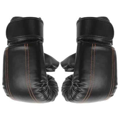 UPKOCH Kickboxing Gloves 1 Pair Open Finger Training Boxing Gloves for Men and Women Protective for Adult and Black