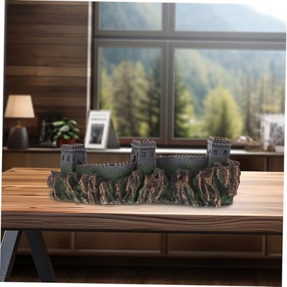 Hemoton Bridge of China Sculpture Model Mountain for Fish Tank Bubbler Decor Unique Decorative