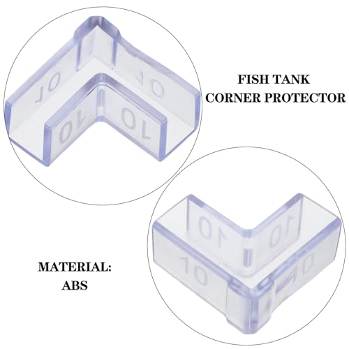 Mikikit 25pcs Fish Tank Glass Edge Guards Aquarium Corner Protectors 90° L-Shaped Thickened 10mm Non-Adhesive Safety Bumpers for Aquarium and Furniture