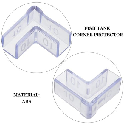 Mikikit 25pcs Fish Tank Glass Edge Guards Aquarium Corner Protectors 90° L-Shaped Thickened 10mm Non-Adhesive Safety Bumpers for Aquarium and Furniture