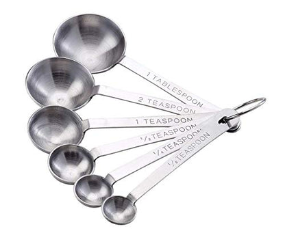 Mrs. Anderson’s Baking Measuring Spoons, 6-Piece Set, Heavyweight 18/8 Stainless Steel - style: Measuring Spoons, 6-Piece Set