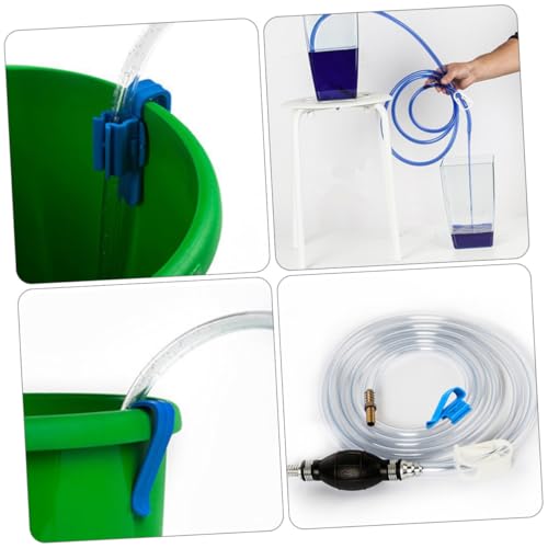 Manual Suction Hose Set for Car and Fish, Water Siphon Pump with Oil Guide Tube, Handheld Suction Hose for Vehicle and Aquarium Water Transfer
