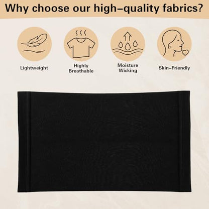 2 PCS Hijab Undercap for Women, Islamic Muslim Under Hijab Cap, Bonnet for Sleeping Women, Undercaps for Hijabs No Slip Under Caps for Hijabs Stretchy Head Cover (Black)