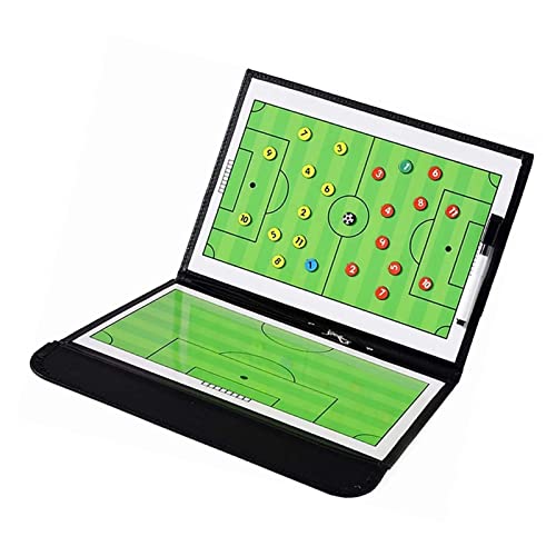 Estink Soccer Coaching Board, Magnetic Double Sides Football Strategy Clipboard with Marker Pen and Eraser, for Soccer Training Teaching