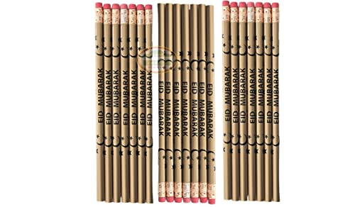 Eid Pencils[Pack OF 500] Gold Eid Mubarak Customized Party Favors Eid decor Ramadan Pencils Arabic Novelty Toy Ramadan Decor Muslim Kids Gifts Wholesale - color: Gold