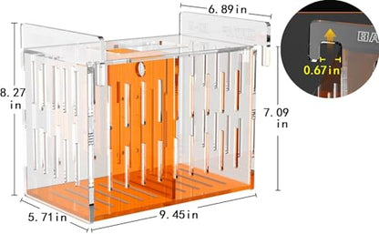 Acrylic Acclimation Box for Saltwater Fish and Reef Coral Quarantine Isolation Box for Aquarium Fish Hydroponic Plant External Breeding Box - size: 9.45inch*6.89inch*8.27inch