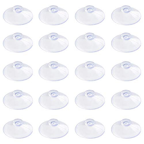 Pawfly 20 Pack Clear Suction Cups 0.8 Inch PVC Plastic Sucker Without Hooks for Home Decoration and Organization - style: 0.8 in 20pcs