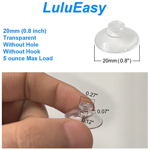 20mm 100 Pieces Clear Mini Suction Cups Without Hooks Without Holes, PVC Plastic Sucker Pads for Festival Decoration Wall Glass Home Car - size: 20mm 100pcs