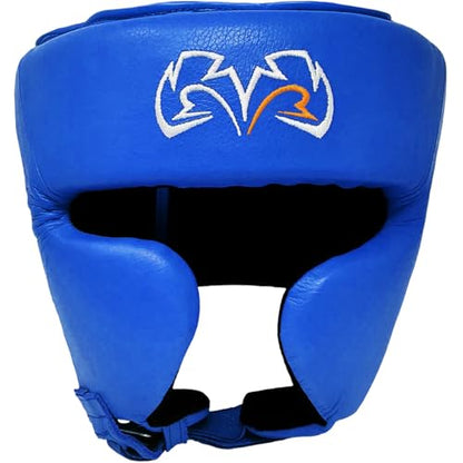 RIVAL Boxing RHG2 Hybrid Headgear - Ultra-Thin, Super-Sleek Design, Compact Training Style with Cheek Guards - color: Blue, size: Small
