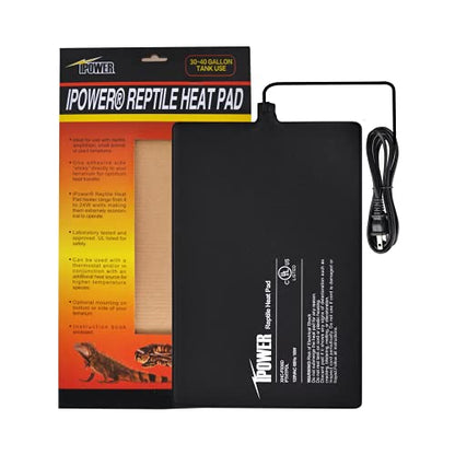 iPower 8 by 12-Inch 16W Reptile Heat Mat, Under Tank Warmer Terrarium Heat Pad for Turtles Lizards Frogs and Other Small Animals, Multi Sizes - size: 8" x 12", style: Heat Pad
