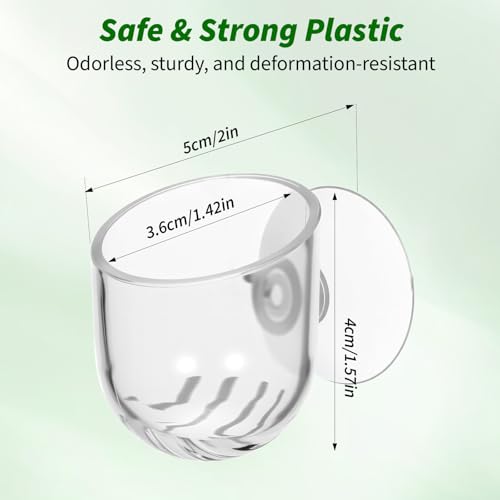 Yolev Aquarium Plant Holder 2Pack Clear Plant Holder Pot Holder Planter Cup | for Fish Tank, Hanging Fish Tank Plants, for Aquarium, with Suction Cup