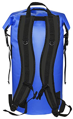 Freegrace Waterproof Dry Bag Set of 3 - Submersible Dry Sack with Double Zip Lock Seals - Includes Waist Pouch & Phone Case - Perfect for Kayaking, Swimming, Boating & Rafting (Window, Navy Blue, 35L) - color: Navy Blue, size: 35L, style: Window