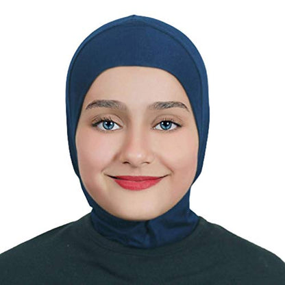 AL AMIRA Girls Hijab - One pcs Ninja Hijab - headband - underscarf Cap - - color: Navy Blue