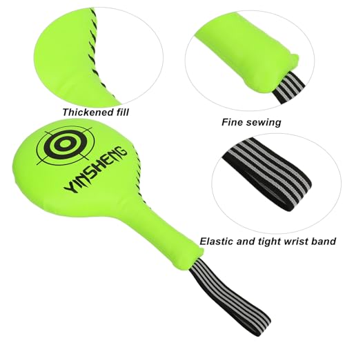 Generic Boxing Target Paddle Kickboxing Striking Target Pad Taekwondo Kick Pad PU EVA Smooth Anti Slip Surface Easy to Carry with and Footwork Feedback for Box - color: Fluorescent Green