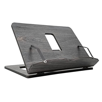 Vigo Wood Book Stand, Book Holder, Reading Stand, Cookbook Holder, Recipe Book Stand, Wooden Book Stands for Reading, Cookbook Stand for Kitchen, Book Holder for Reading in Bed (Cambridge) - color: Cambirdge