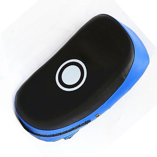 GLOGLOW Boxing Strike Pad for Training, High Density Sponge and PVC Leather, Multifunction Protective Strike Pad for Kickboxing Users - color: Blue Stripe