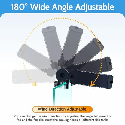 Upgrade Aquarium Fan with Memory Function,Fish Tank Cooling Fan,Aquarium Cooler Water Chiller for Axolotl Betta Fish Accessories with Adjustable Speed and Timer(3 fan) - size: 3 fan