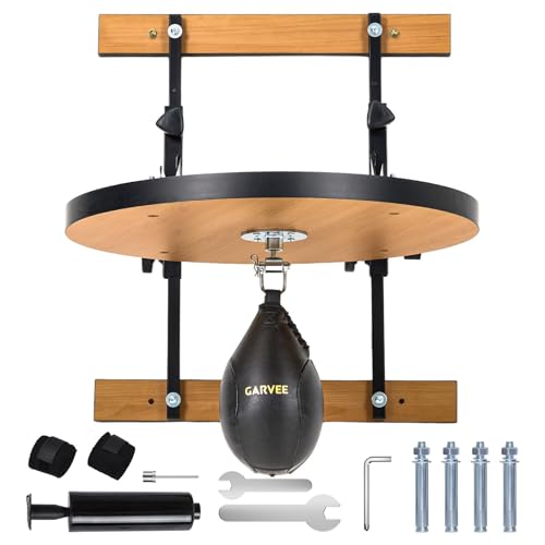 Speed Bag Platform for Boxing Punching Practice with 8 Inch Height Adjustable Mount 360 Degree Swivel and Includes Speed Bag Air Pump