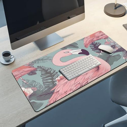 Large Size Gaming Mouse Pad Flamingo2 Desk Mat Non-Slip Base Waterproof Desktop Writing Pad for Office Home - color: Flamingo2, size: 40x90cm