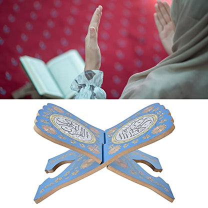 Wooden Folding Book Stand Holder for Holy Scripture Reading, Desktop Religious Book Rack Display, Adjustable Wooden Book Holder for Teachers Kids, Durable Boxwood Book Stand (JM01861)
