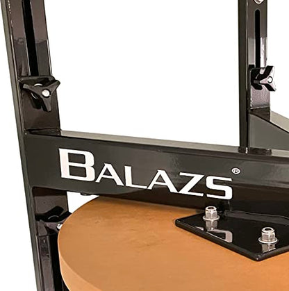 Balazs i-Box Speed Bag Platform - Heavy Duty Commercial Steel, Made in USA | Commercial Grade 11-Gauge Steel, 12" Adjustable Wall Mount, Pro Level III Swivel, 24" Drum, Made in USA - color: Yellow