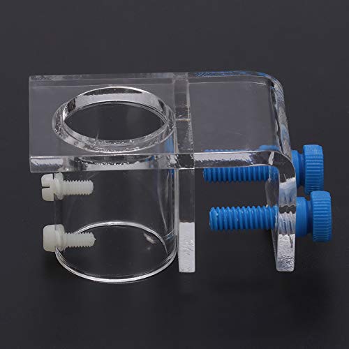 2 PCS Acrylic Aquarium Pipe Clip Clamp Holder, Transparent Acrylic Water Tube Soft Pipe Fixture for Fish Tank Aquarium Holding Doing Pump Soft Hose (Single Hole) - size: Single Hole
