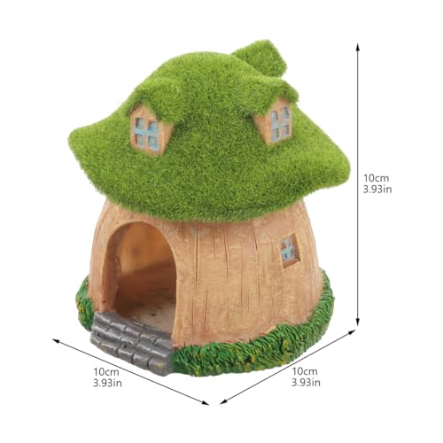 POPETPOP Mushroom Fish Tank Decor Aquarium Fish Hideout Resin Mushroom House Shelter Landscape Ornament for Betta Tanks Aquarium Decorations 3.93 in