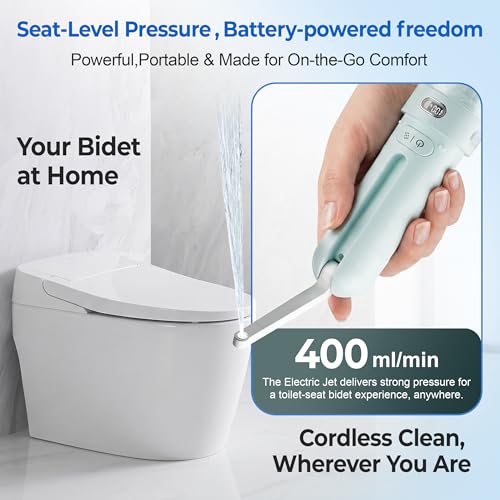 Electric Portable Bidet – Rechargeable Travel Bidet for Women Postpartum Care & Personal Hygiene | with 3 Pressure Modes for Home Travel & Camping (Aqua) - color: Aqua