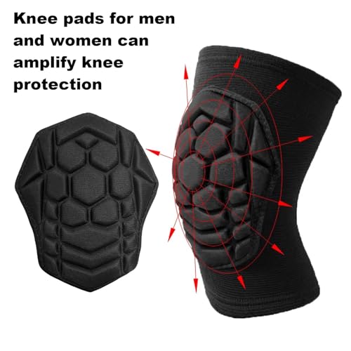 Men Women Knee Pads for Skating Soccer Dancing Climbing, Soft Elastic Work Knee Protector for Fitness Yoga Bike, Breathable Anti-slip Knee Compression Sleeve for Hiking Running Cycling Adult, Black L - size: Large