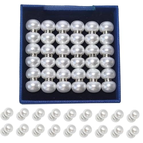 18 Pairs Magnetic Pearl Clips, No-Sew Pearl Brooch Buttons