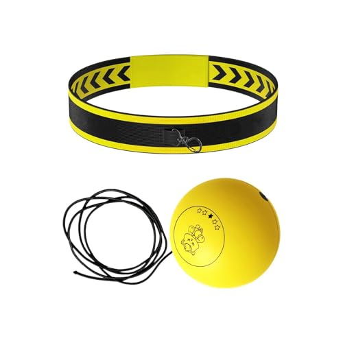 Boxing Reflex Ball Headband Multifunctional Fun Effective Hand Eye | Kids Beginners Punching Headband for Professionals Enthusiasts Beginners Amateurs Lovers Families Friends - color: Yellow ball