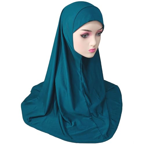 Ready To Wear Hijab For Women Instant Turban Stretch Soft Muslim Scarf For Prayer Long Hijabs Islamic Jersey Abaya - color: New Syan