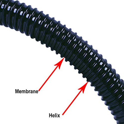 HydroMaxx® Non Kink, Corrugated, Flexible PVC Water Garden Hose and Pond Tubing. Thick Wall. US/UL Sizing (1 1/4" Dia x 25 ft) - size: 1 1/4" Dia x 25 ft
