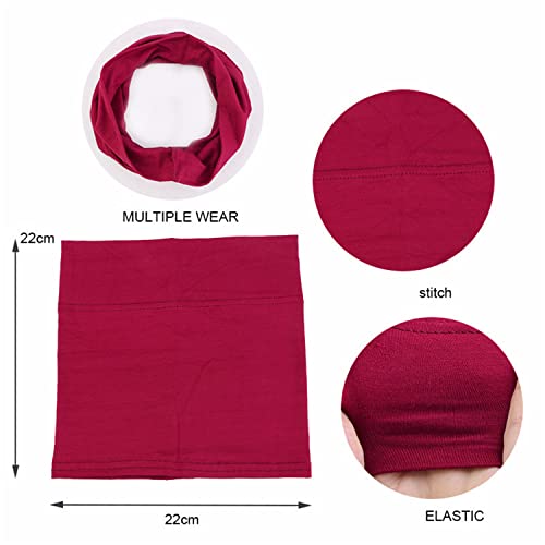 Qianmome 4 Pieces Womens Turban Soft Buttomed Tube Cap Inner Underscarf Headband Headwrap Hijab Bonnet Chemo Cap - color: 4pcs Style B