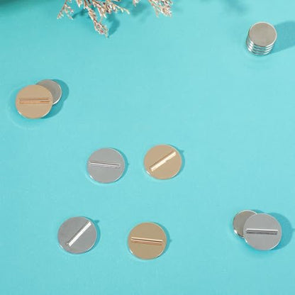 8 Pairs Magnetic Pin Backs - Invisible Metal Backs for Thin Fabric Strong Magnetic Brooch Converter for Hijab, Shawl, Scarf, Enamel Pins, and Clothes (4 Gold, 4 Silver)
