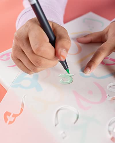 Arabic Letters and Numbers Stencil Set for Kids – Perfect for Arabic Learning, Writing Practice, and Craft Projects Reuseable
