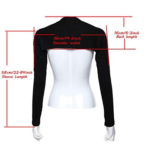 Women Anti-UV Cooling Shawl UV Protection Arm Sleeves Sun Protector for Golfing Riding Running Outdoor Activities - color: Black