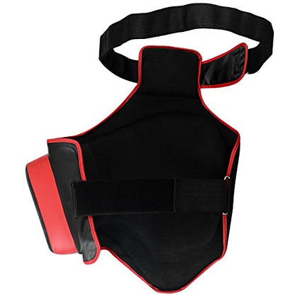 ROAR-INT MMA Thigh Pad Kickboxing Muay Thai Pads Boxing Leg Guard MMA, Punching, Taekwondo, Martial Arts Training Kick Leg Protector Guard - color: Red-Black, size: Right-Leg