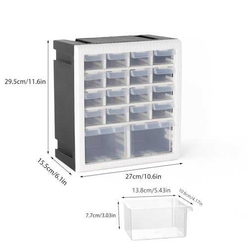 Gonice 18 Drawer Plastic Screw Storage Organizer, Tool Storage Box for Screws, Nuts and Small Parts - style: 18 drawer